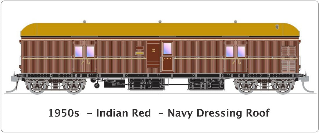 1950s, Indian Red, Navy Dressing Roof