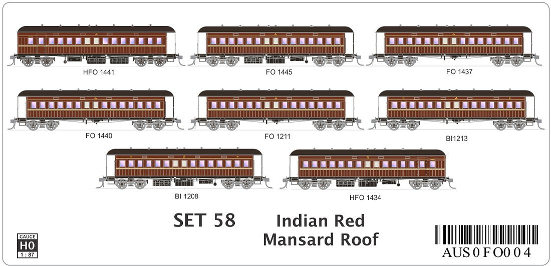 SET 58 Indian Red, Mansard Roof