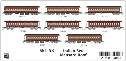 SET 58 Indian Red, Mansard Roof