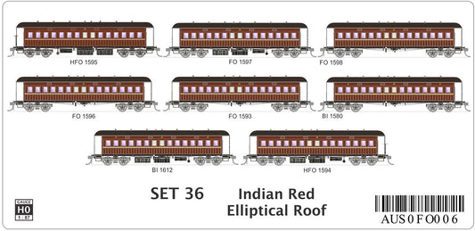 SET 36 Indian Red, Elliptical Roof