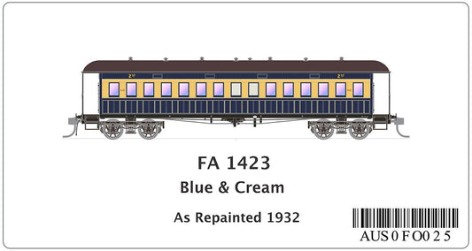 FA 1423 Blue & Cream, as repainted 1932