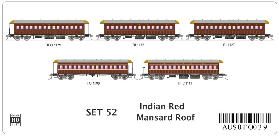 SET 52 Indian Red, Mansard Roof