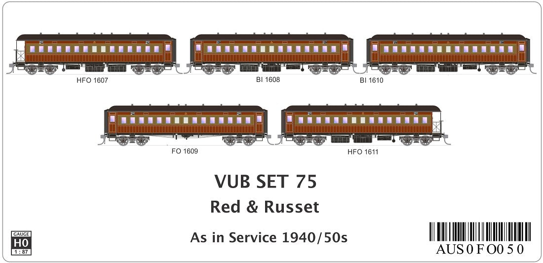 VUB SET 75 Red & Russet, as in service 1940/50s