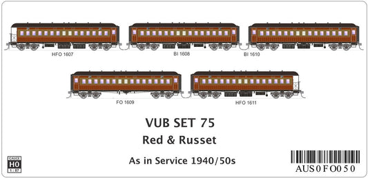 VUB SET 75 Red & Russet, as in service 1940/50s