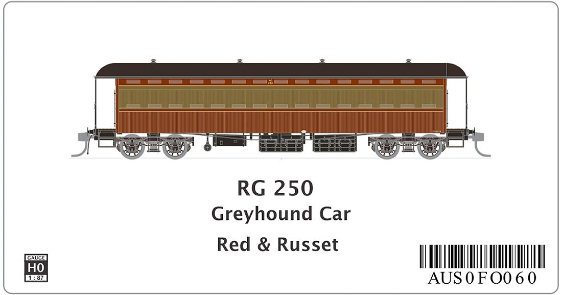 RG 250 Greyhound Car, Red & Russet