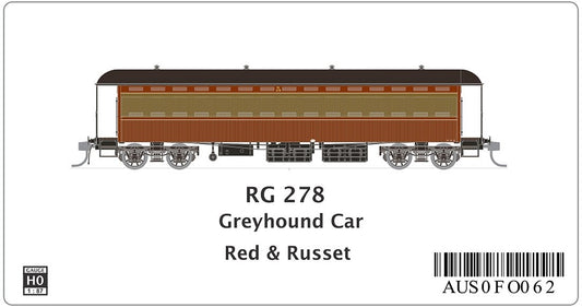 RG 278 Greyhound Car, Red & Russet