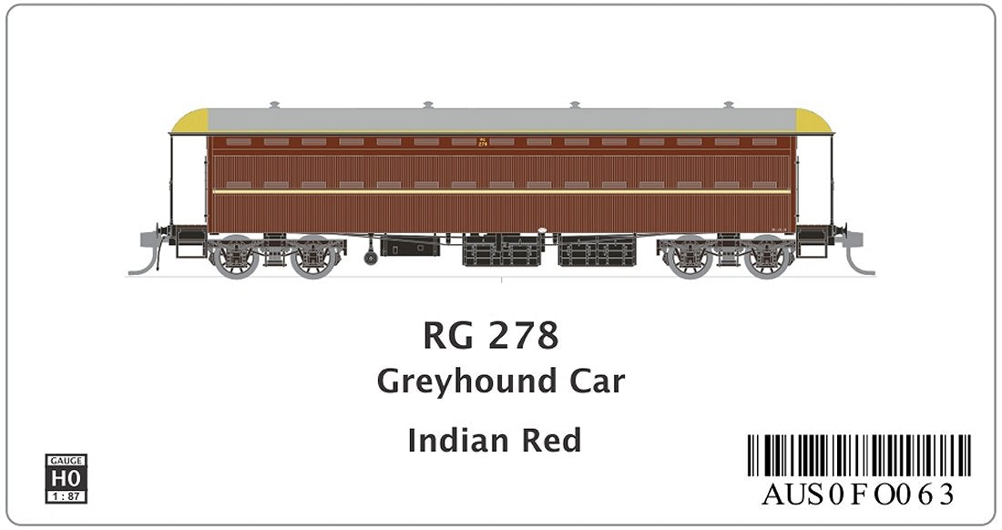 RG 278 Greyhound Car, Indian Red