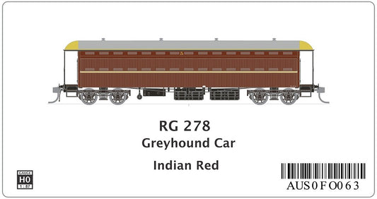 RG 278 Greyhound Car, Indian Red