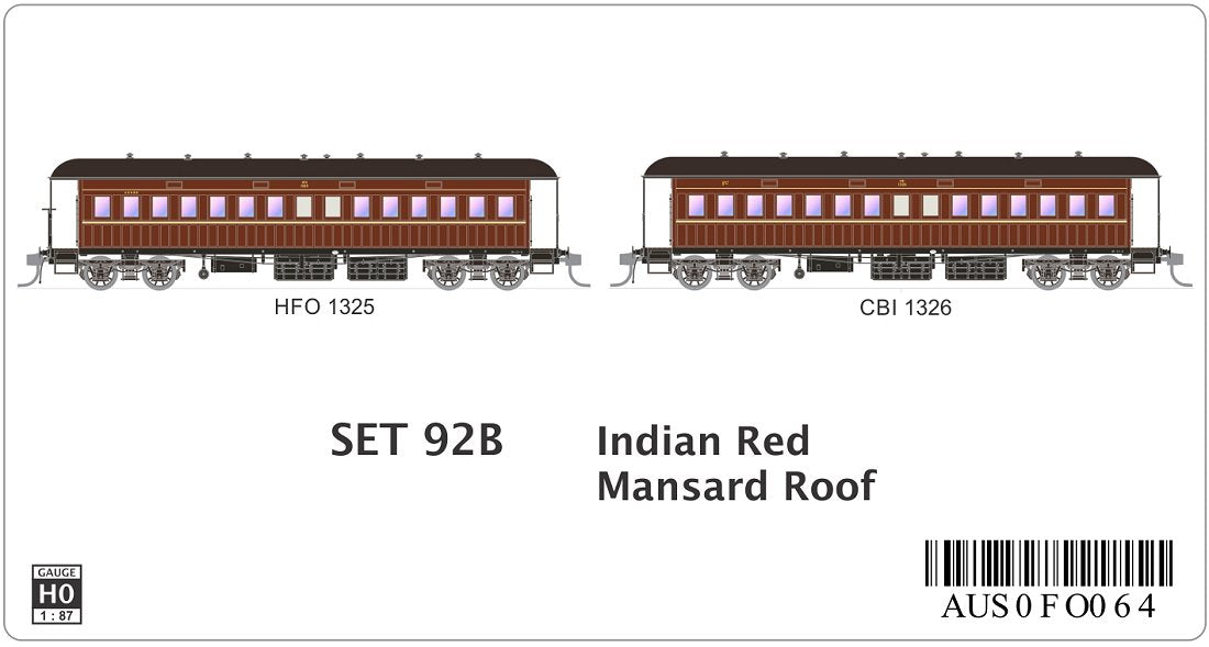 SET 92B Indian Red, Mansard Roof