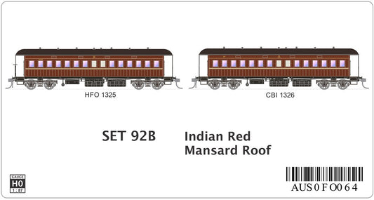 SET 92B Indian Red, Mansard Roof