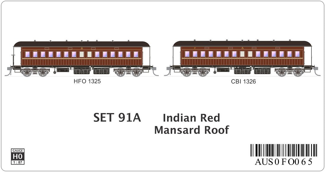 SET 91A Indian Red, Mansard Roof