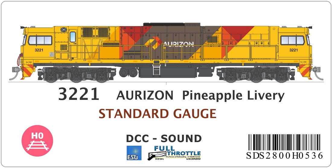AURIZON Pineapple Livery, Standard Gauge