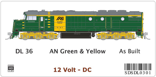 DL36 AN Green & Yellow - as built