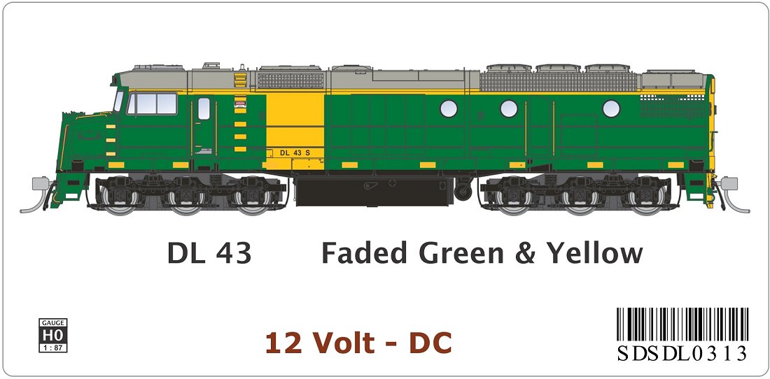 DL43 Faded Green & Yellow