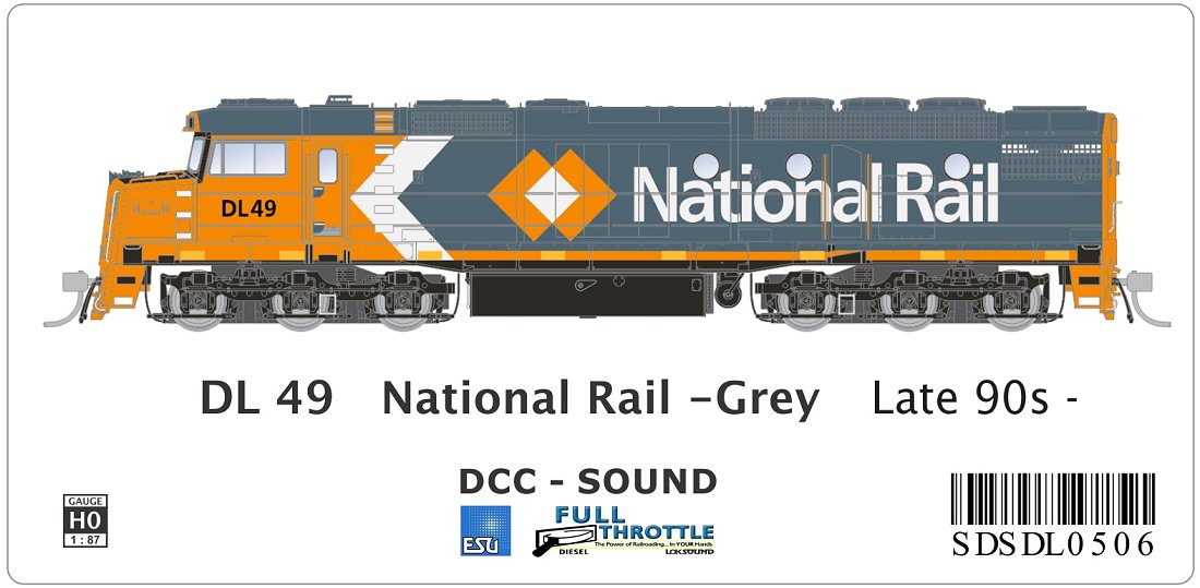 DL49 National Rail - Grey, late 90s -