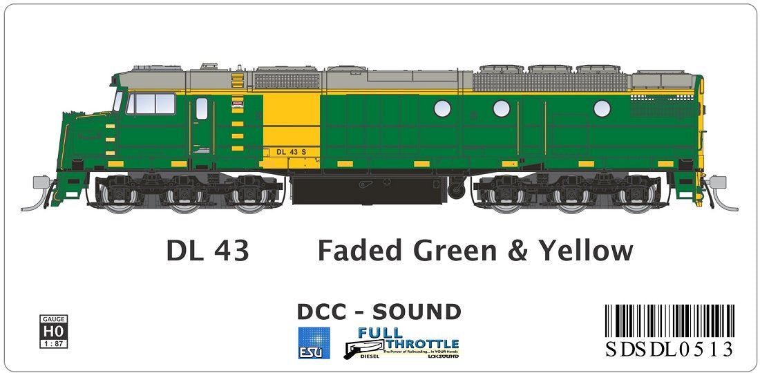 DL43 Faded Green & Yellow
