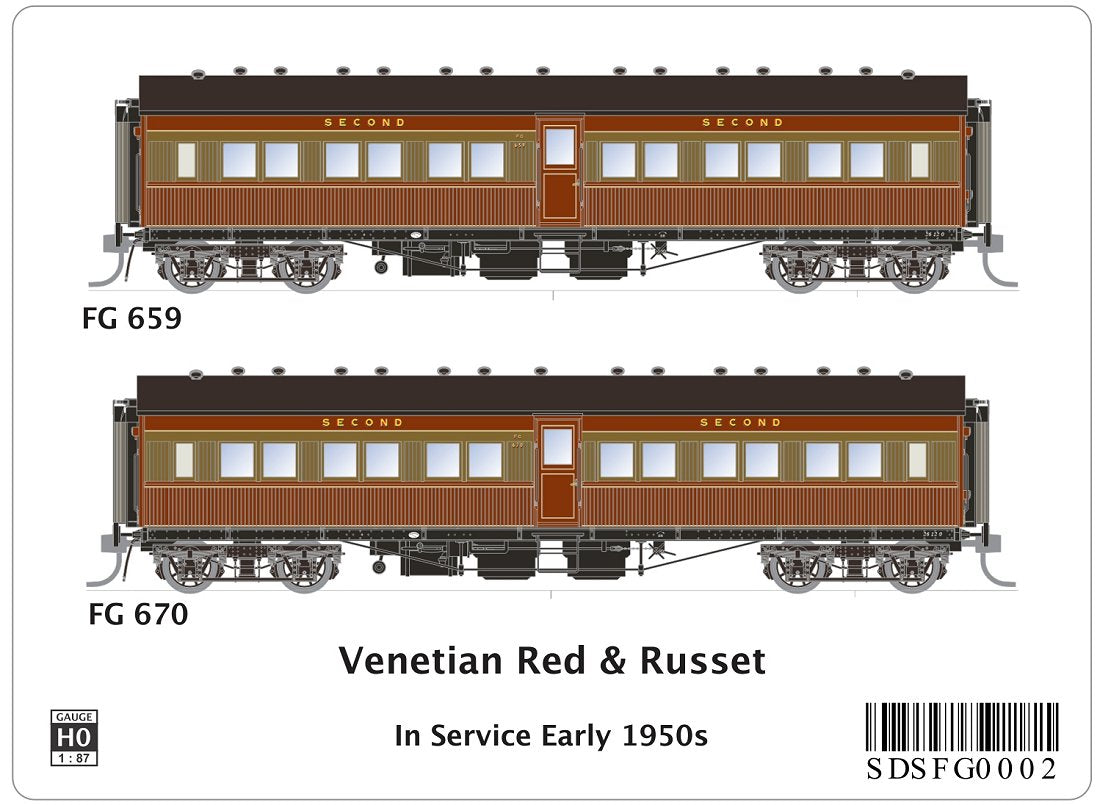 FG 659 & FG 670, Venetian Red & Russet, in service early 1950s