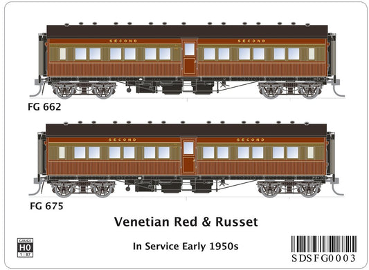 FG 662 & FG 675, Venetian Red & Russet, in service early 1950s