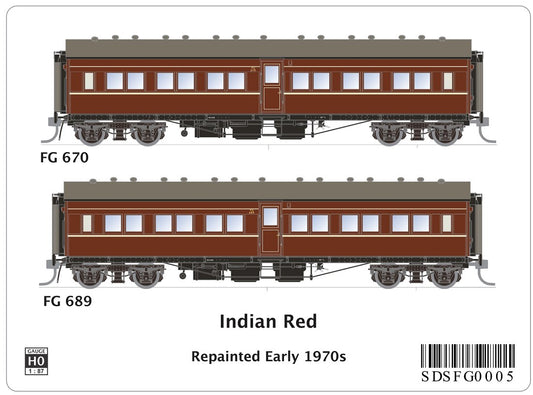 FG 670 & FG 689, Indian Red, repainted early 1970s
