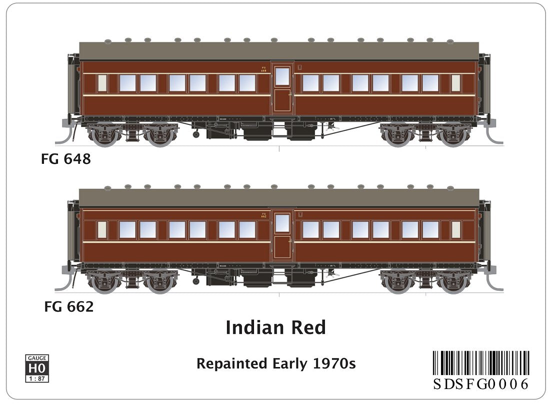 FG 648 & FG 662, Indian Red, repainted early 1970s