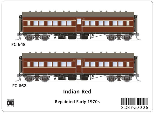 FG 648 & FG 662, Indian Red, repainted early 1970s