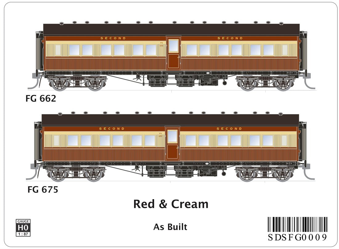 FG 662 & FG 675, Red & Cream, as built