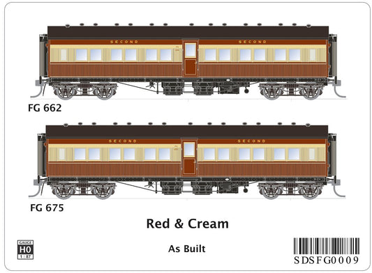 FG 662 & FG 675, Red & Cream, as built