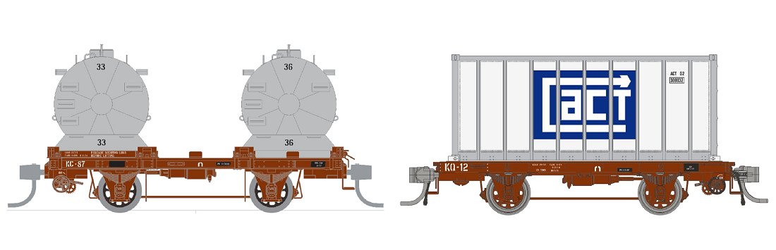 VR 4-wheeled goods wagons packs