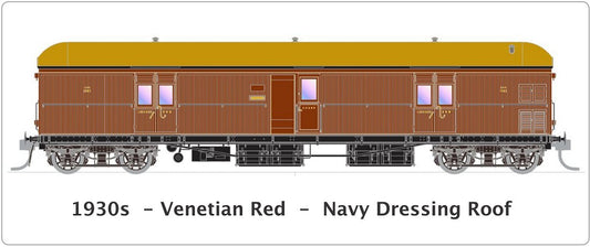 1930s, Venetian Red, Navy Dressing Roof