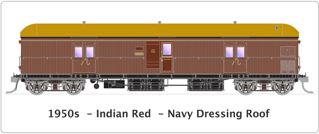 1950s, Indian Red, Navy Dressing Roof