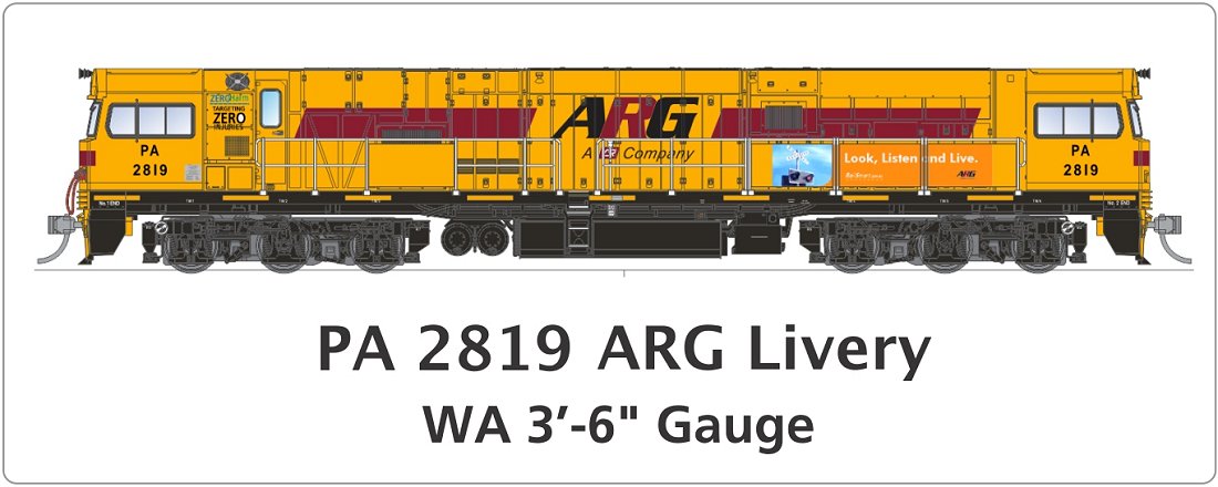 PA 2819 ARG Livery, WA 3' 6" gauge