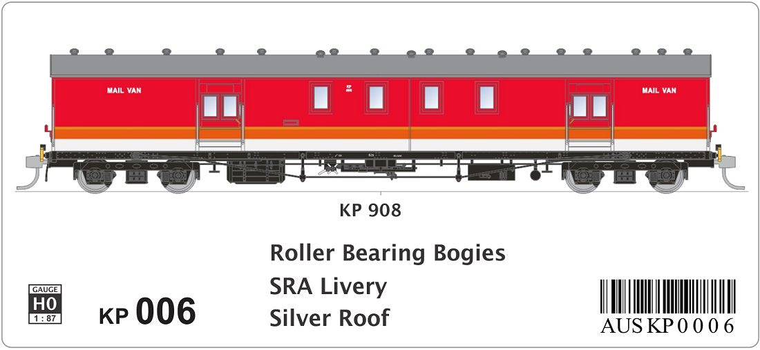 KP 908, SRA Livery, Silver Roof, Roller Bearing Bogies