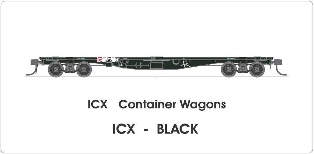 ICX, Black, container wagons (4)