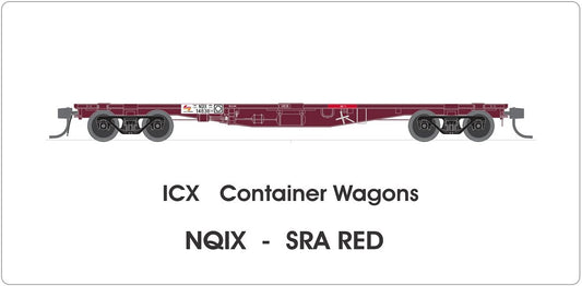 NQIX, SRA Red, container wagons (4)