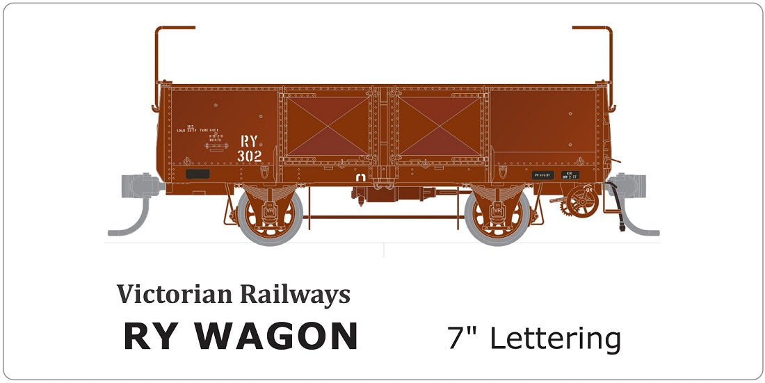 RY Wagon, 7" Imperial, 5 wagons