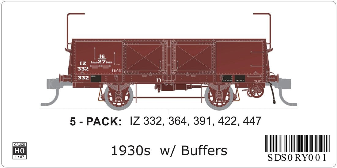 IZ Wagon, with buffers, 5 wagons