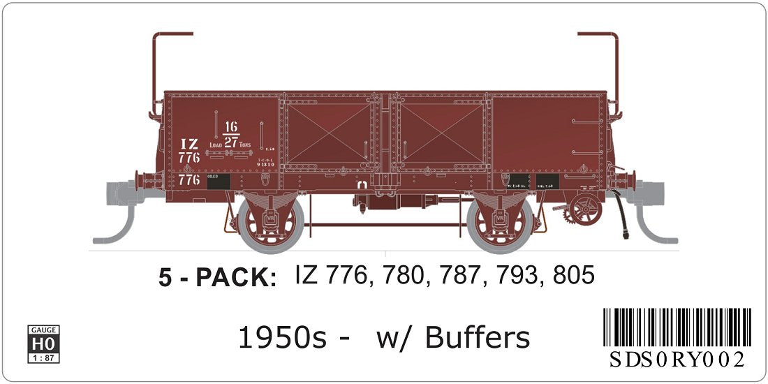 IZ Wagon, with buffers, 5 wagons