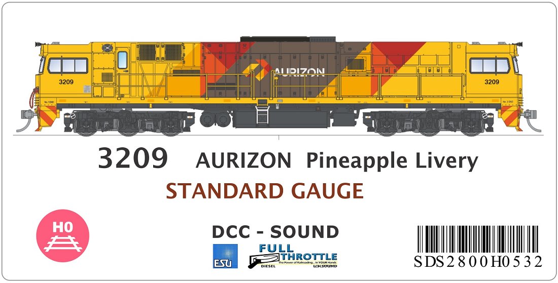 AURIZON Pineapple Livery, Standard Gauge