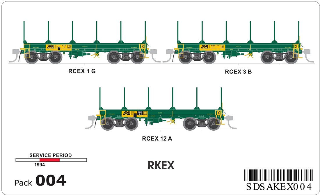 RCEX Steel Coil Wagon, 1994-, 3 wagons