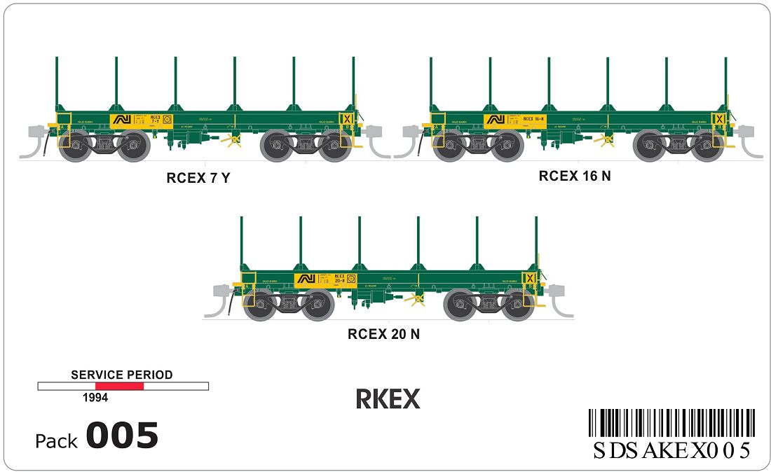 RCEX Steel Coil Wagon, 1994-, 3 wagons