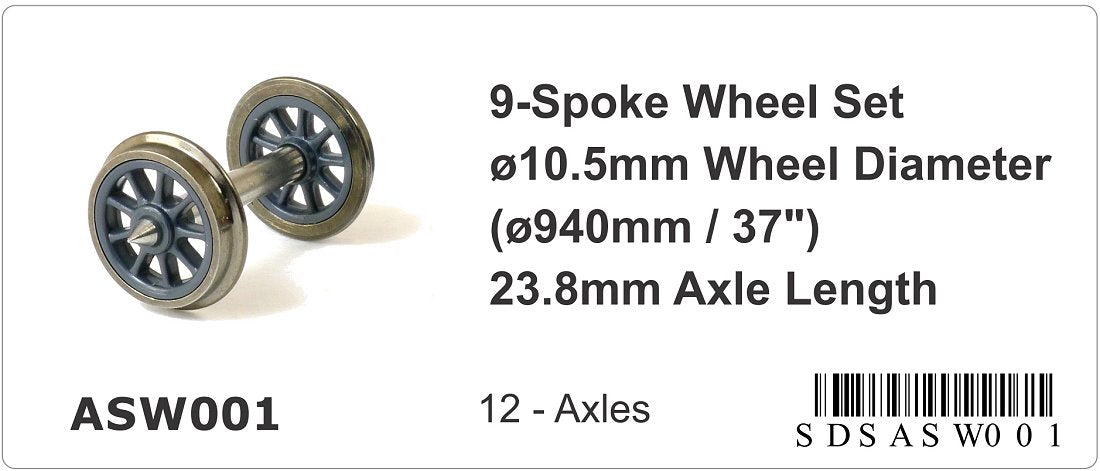 9-spoke wheel set