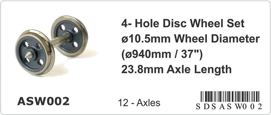 4-hole disc wheel set