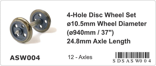 4-hole disc wheel set