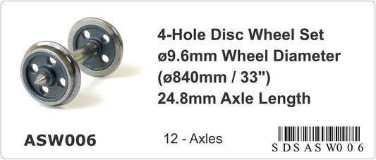 4-hole disc wheel set
