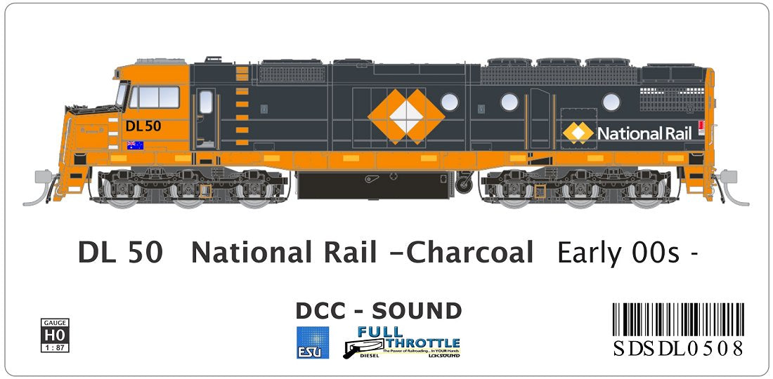 DL50 National Rail - Charcoal, early 00s -