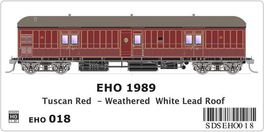 EHO 1989, Tuscan Red, Weathered White Lead Roof, as built with full lining