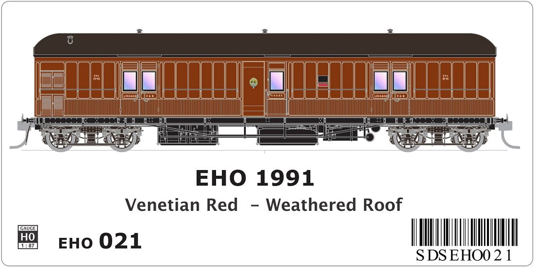 EHO 1991, Venetian Red with full lining, Weathered Roof