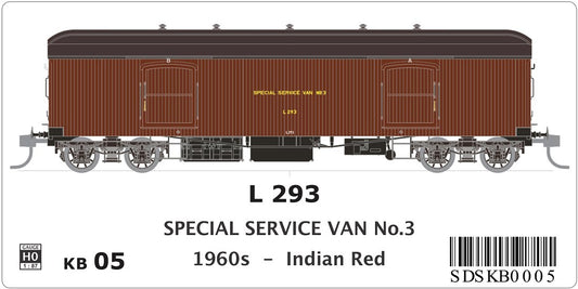 L 293, Special Service Van No. 3, 1960s, Indian Red