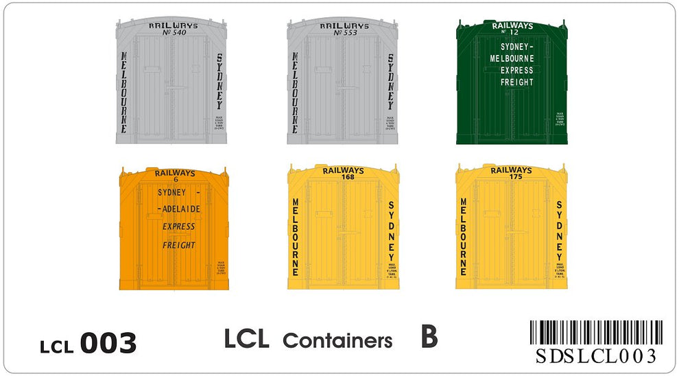 LCL containers, x6, (pack B) – SDSModels