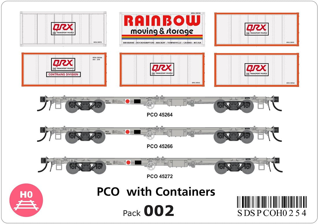 PCO wagons, with 6 containers
